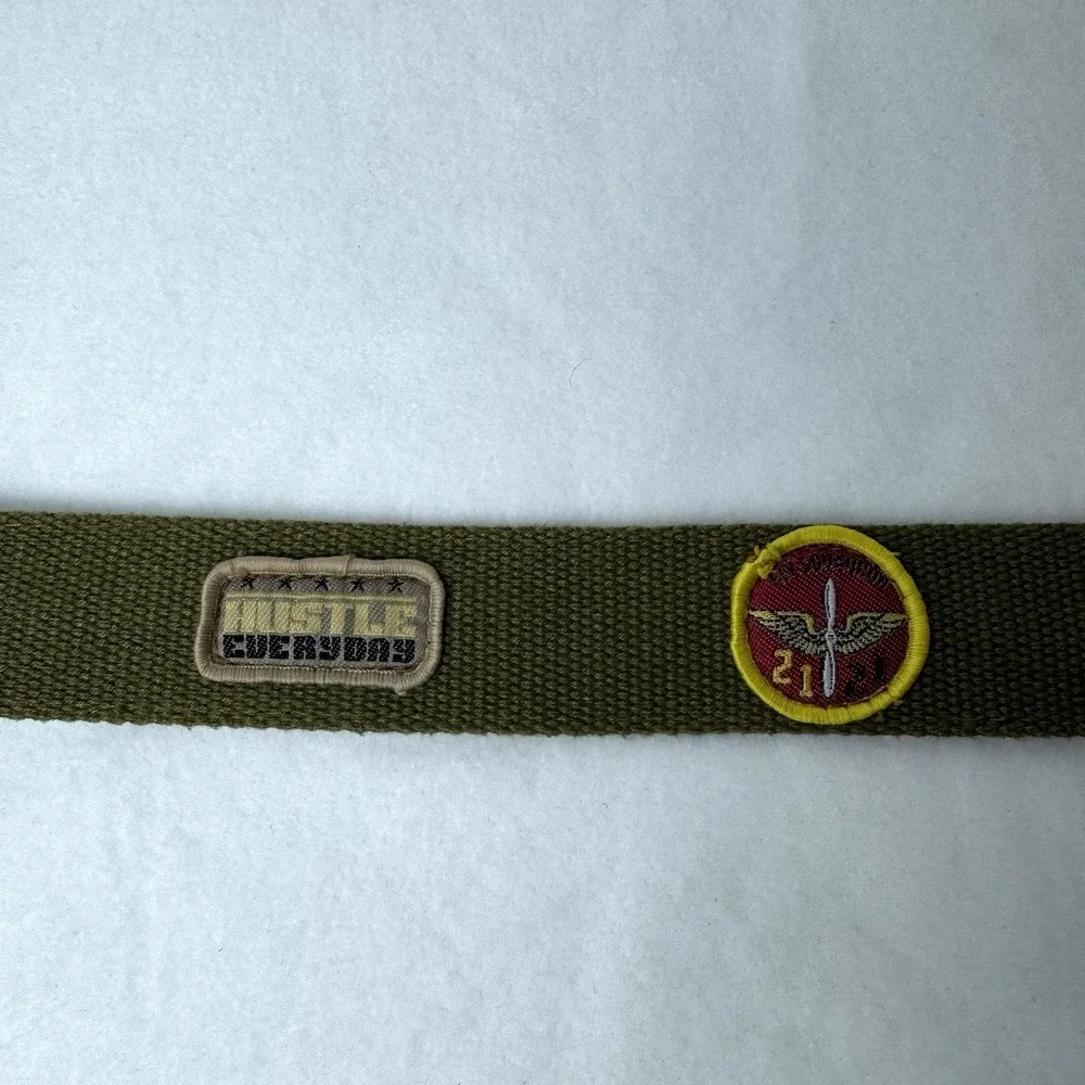 Green Patch Belt Size Small Adjustable Punk Grunge Utility‎ Military Green Y2K